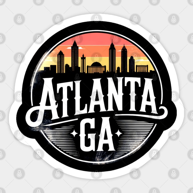 Atlanta GA Sticker by UrbanLifeApparel